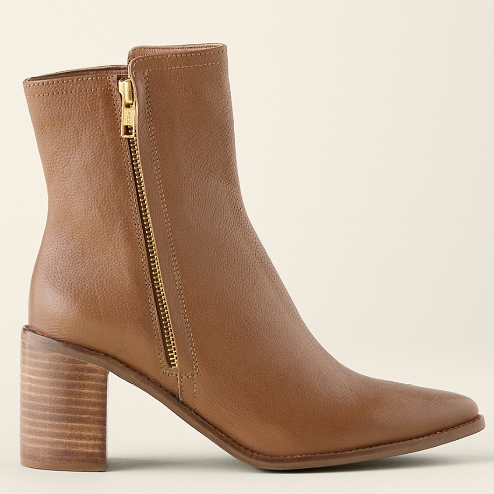 Seychelles Tan Leather Block Heel Ankle Boots - Picture 2 of 13